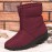 Women Large Size Warm Lined Front Zipper Casual Ankle Snow Boots